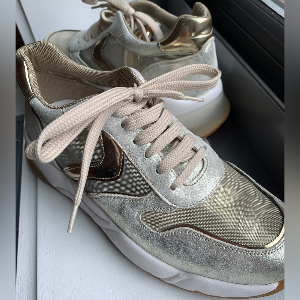 Voile Blanche Julia Mesh Leather Sneakers
